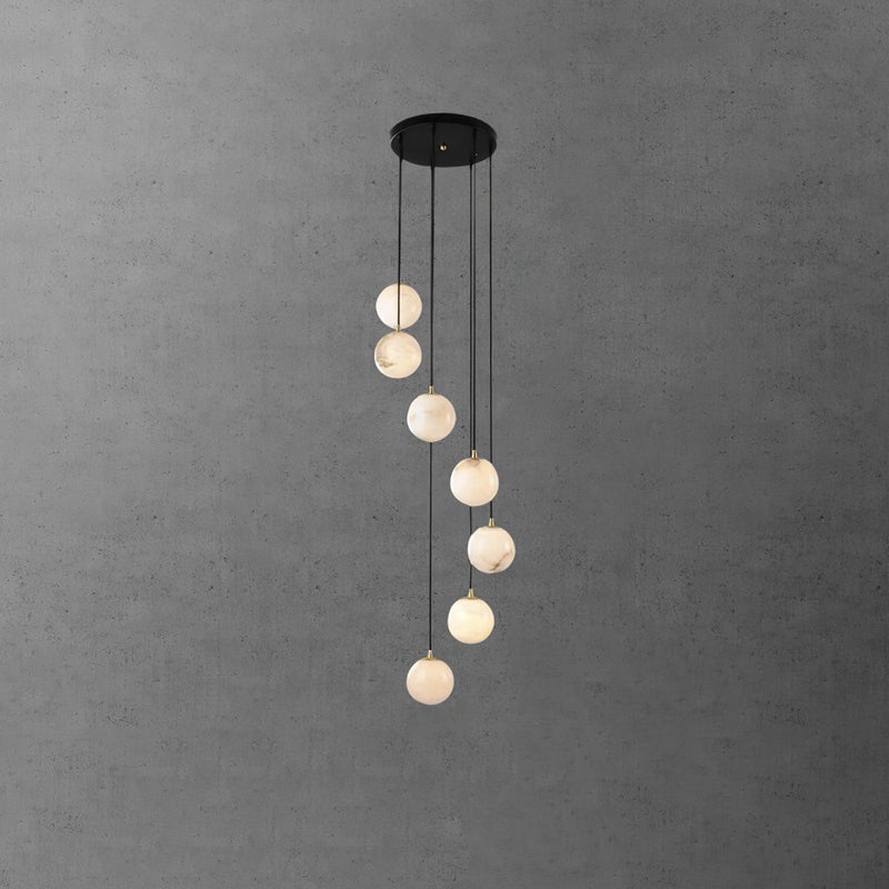 Alabaster Balls Cluster Chandelier-DWHOME