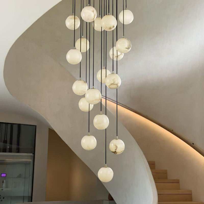 Alabaster Balls Cluster Chandelier-DWHOME