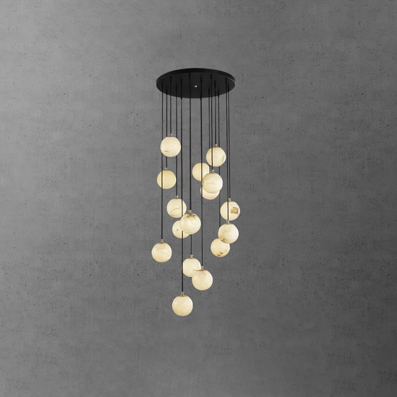 Alabaster Balls Cluster Chandelier-DWHOME