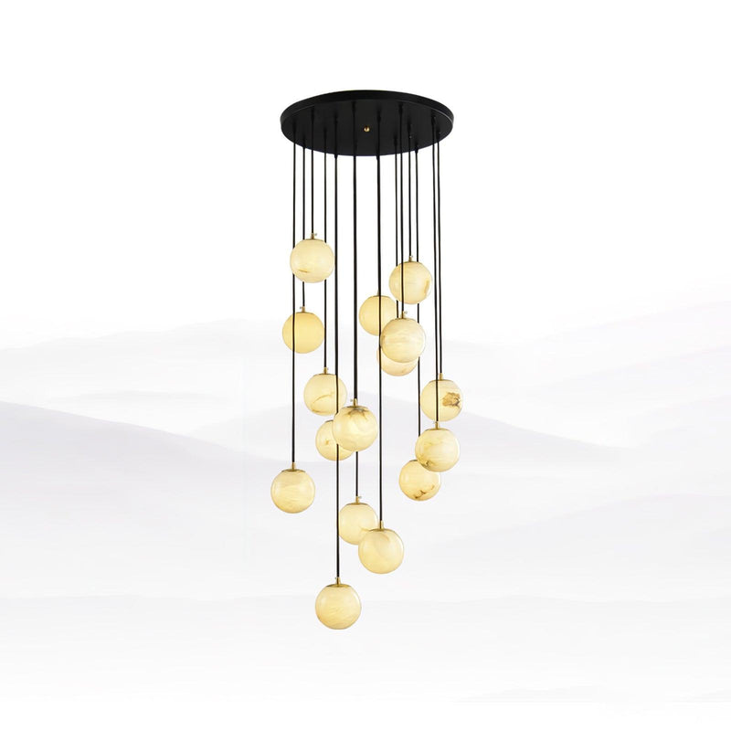 Alabaster Balls Cluster Chandelier-DWHOME