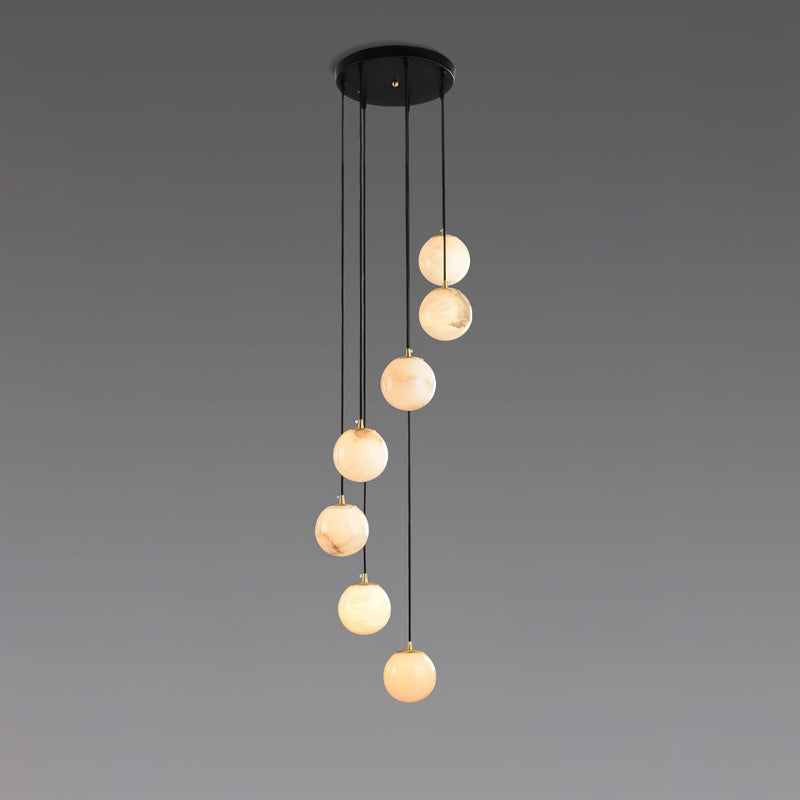 Alabaster Balls Cluster Chandelier-DWHOME