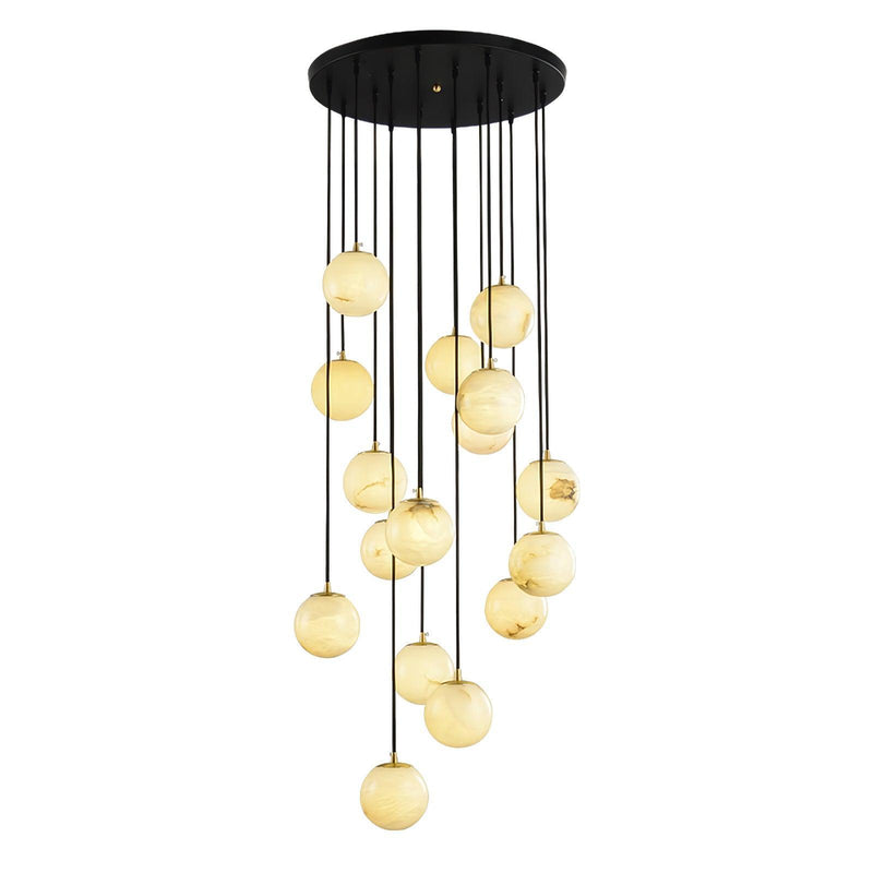 Alabaster Balls Cluster Chandelier-DWHOME