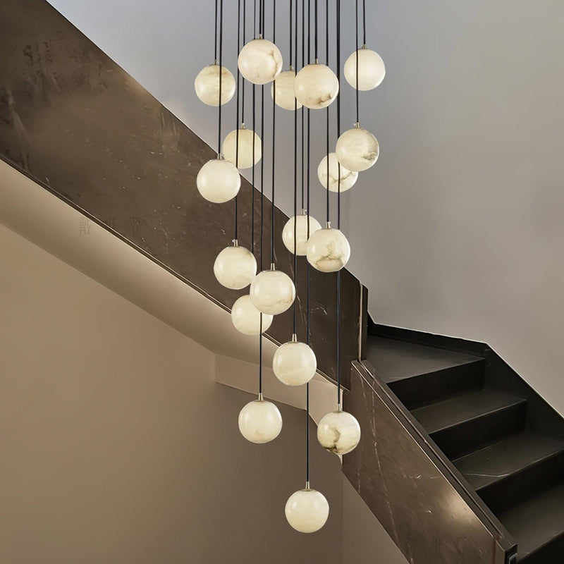 Alabaster Balls Cluster Chandelier-DWHOME