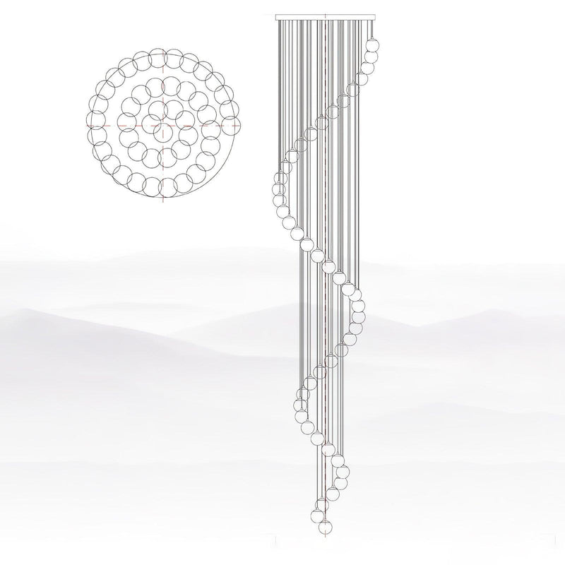Alabaster Balls Cluster Chandelier-DWHOME