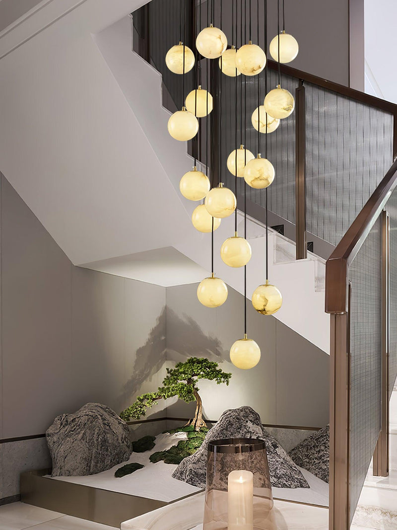 Alabaster Balls Cluster Chandelier-DWHOME