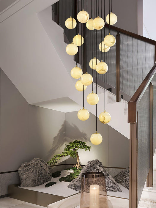 Alabaster Balls Cluster Chandelier - DWHOME