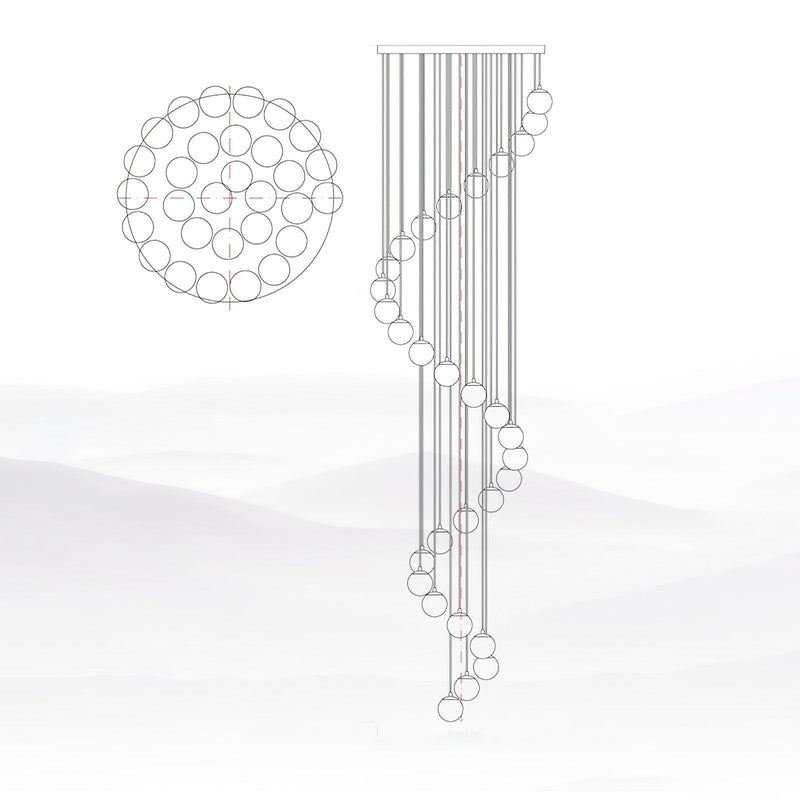 Alabaster Balls Cluster Chandelier-DWHOME