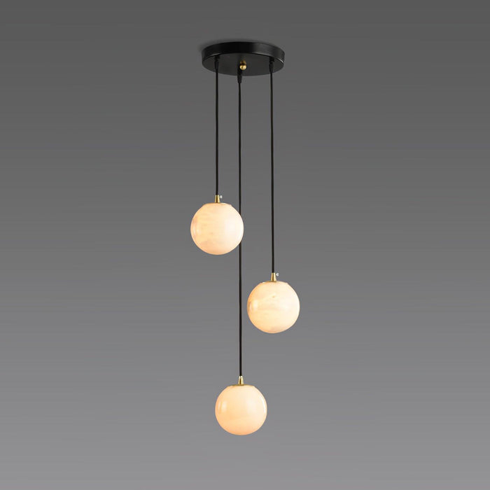 Alabaster Balls Cluster Chandelier.