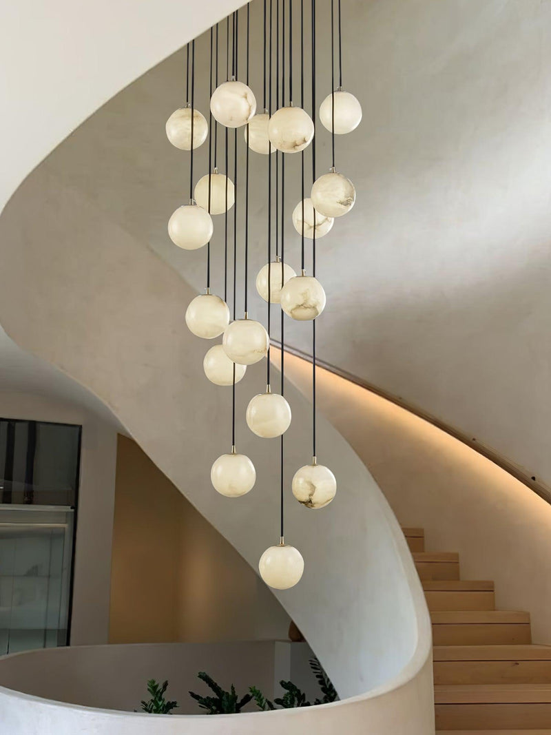 Alabaster Balls Cluster Chandelier-DWHOME