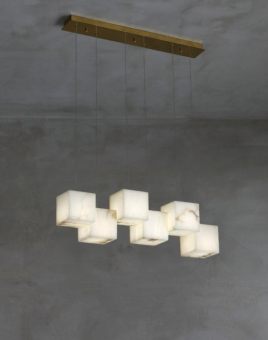 Alabaster Box Pendant Light.