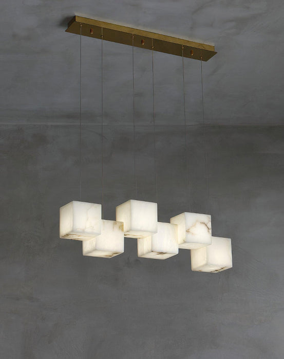 Alabaster Box Pendant Light-DWHOME