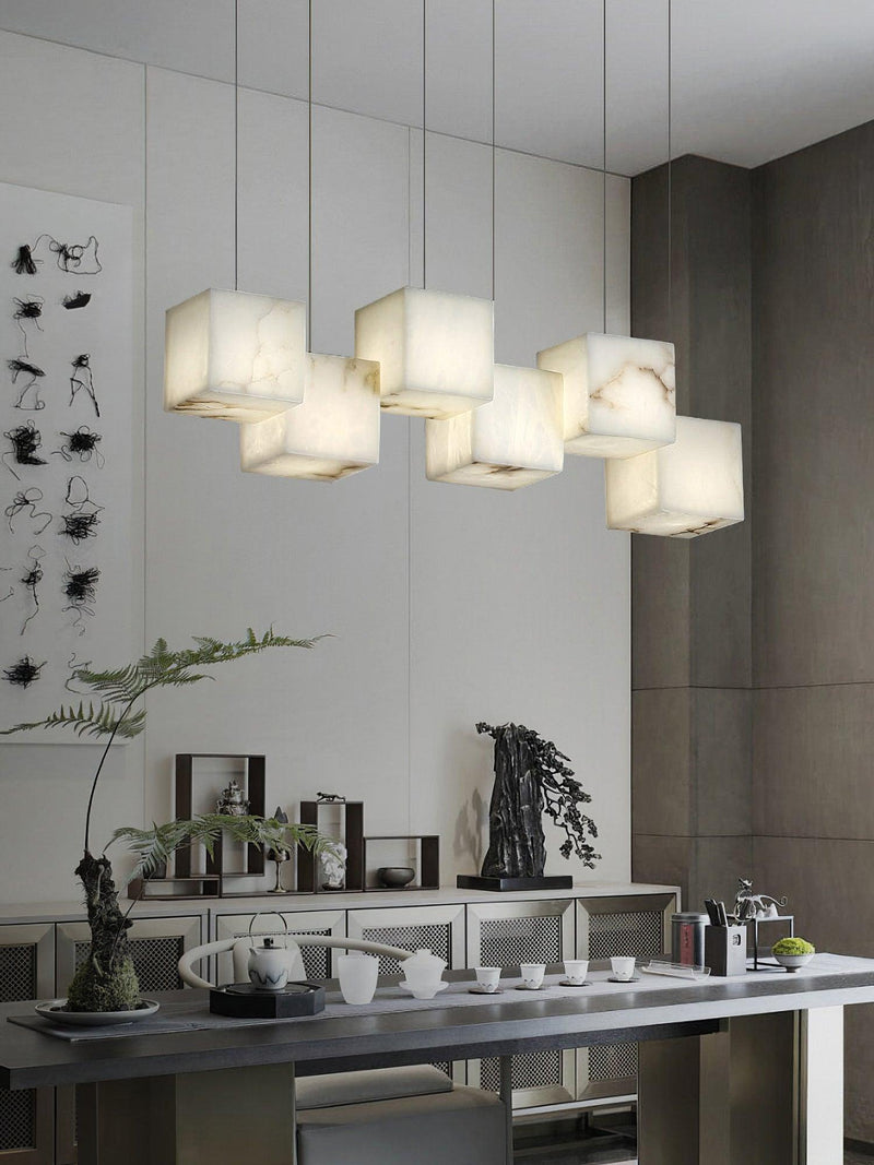 "Pendentif Lampe Albâtre-DWHOME"