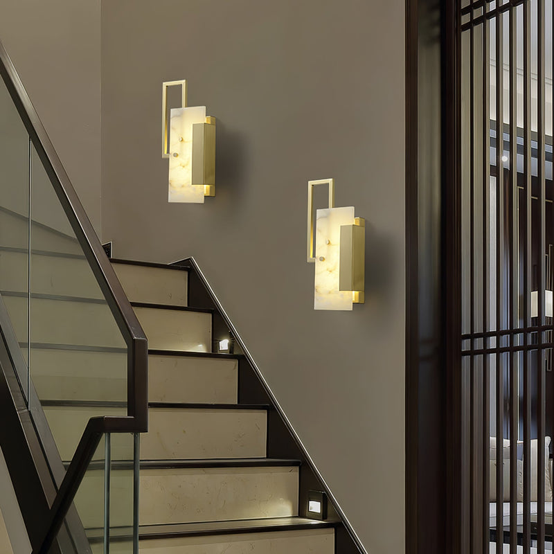 Althea Alabaster Wall Sconce-DWHOME