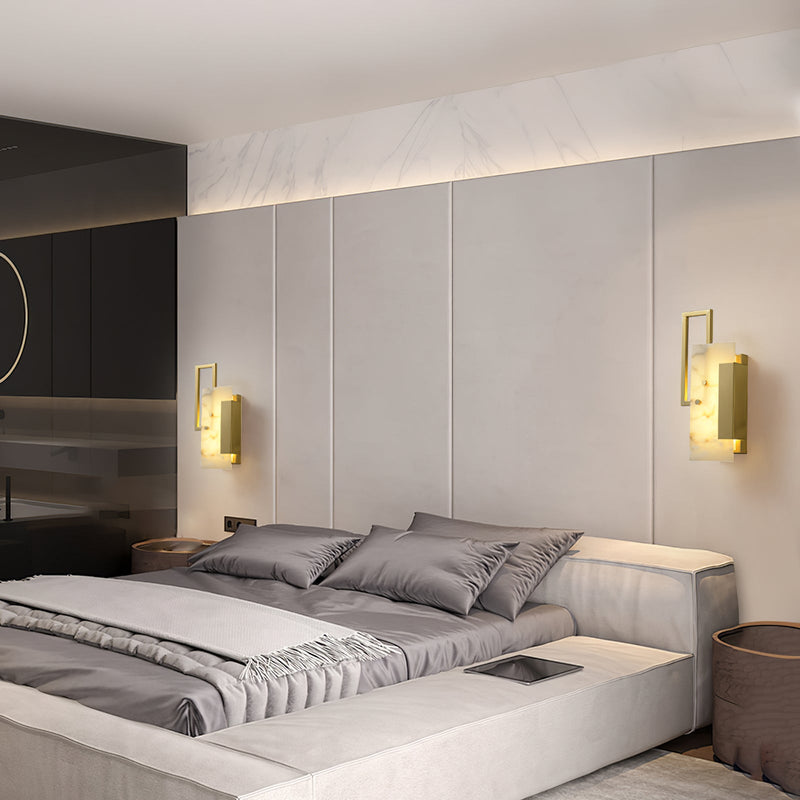 Althea Alabaster Wall Sconce-DWHOME