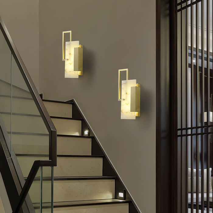 Althea Alabaster Wall Sconce-DWHOME
