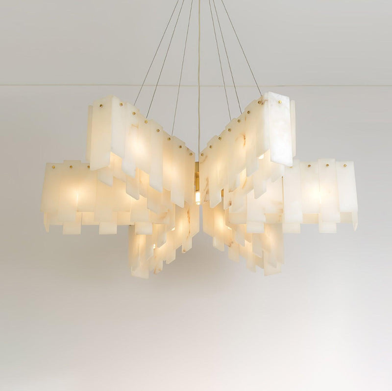 Alabaster Cascade Tiered Chandelier-DWHOME