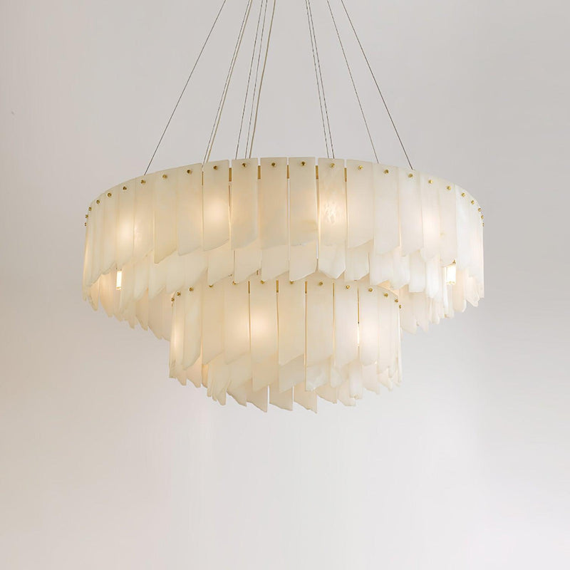 Alabaster Cascade Tiered Chandelier-DWHOME