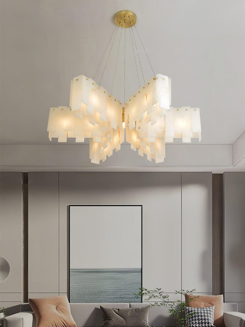 Alabaster Cascade Tiered Chandelier-DWHOME