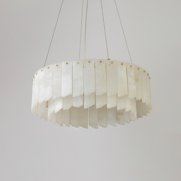 Alabaster Cascade Tiered Chandelier.