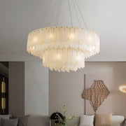 Alabaster Cascade Tiered Chandelier-DWHOME