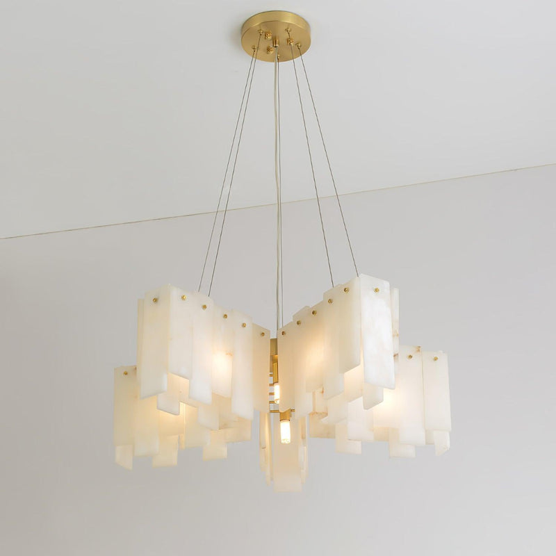 Alabaster Cascade Tiered Chandelier-DWHOME