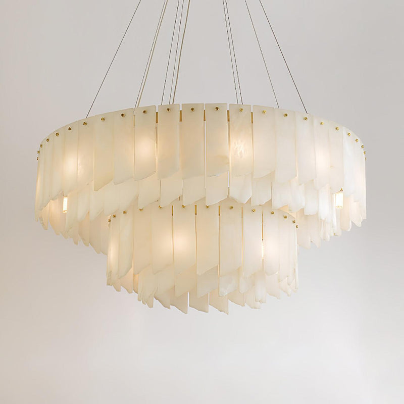 Alabaster Cascade Tiered Chandelier-DWHOME