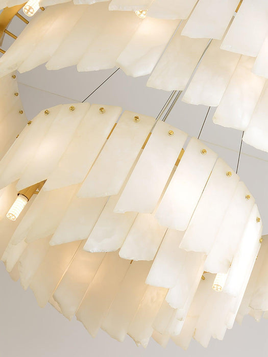 Alabaster Cascade Tiered Chandelier.