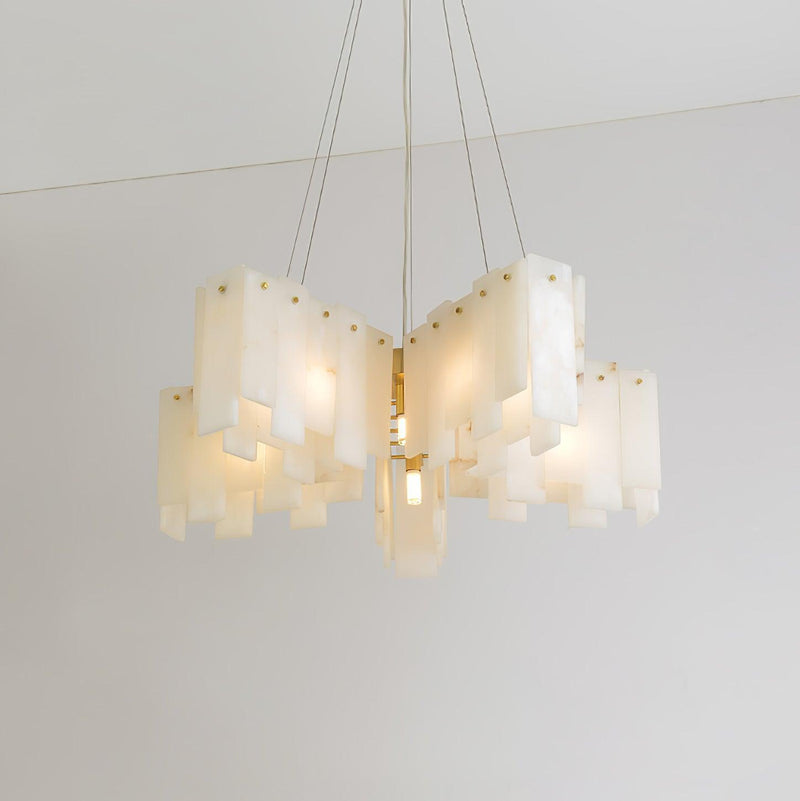 Alabaster Cascade Tiered Chandelier-DWHOME