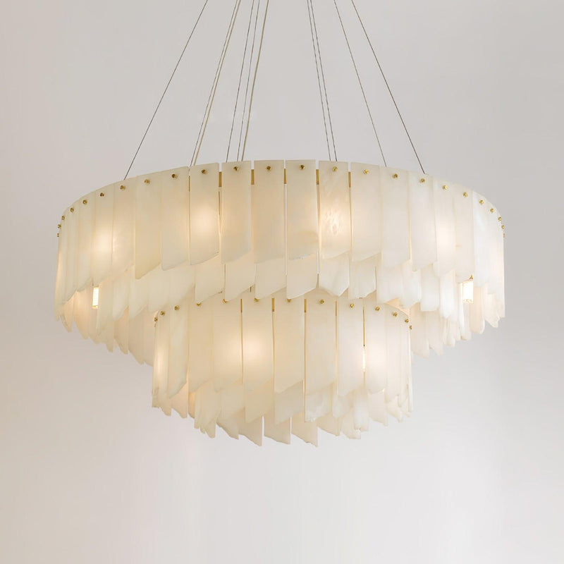 Alabaster Cascade Tiered Chandelier-DWHOME