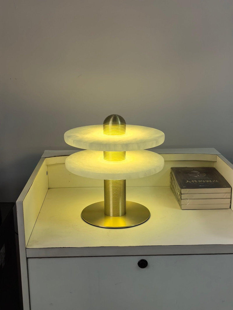 Alabaster Comet Table Lamp-DWHOME