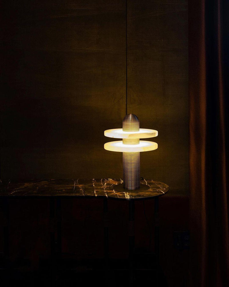 Alabaster Comet Table Lamp-DWHOME
