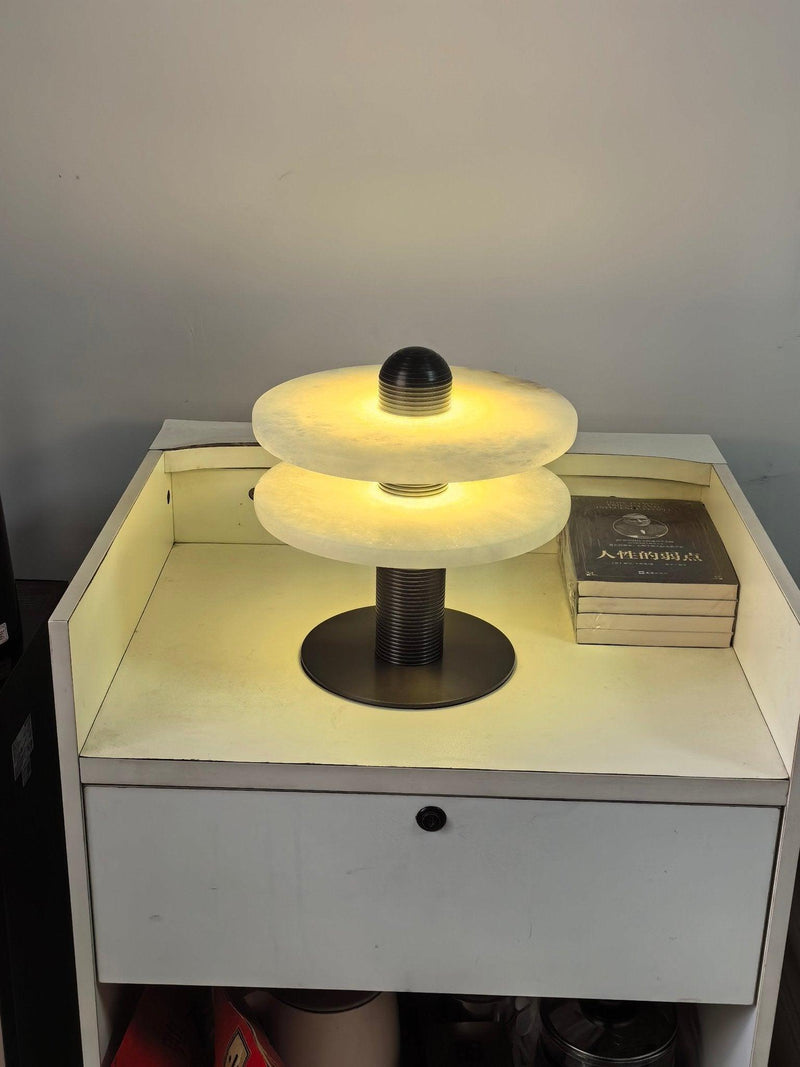Alabaster Comet Table Lamp-DWHOME