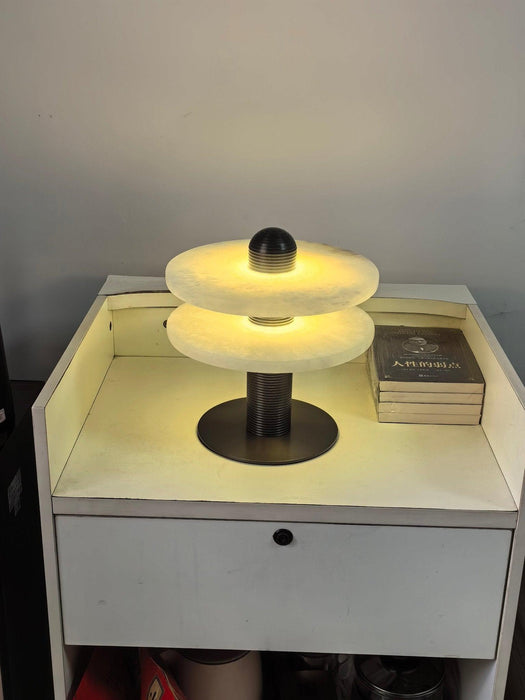 Alabaster Comet Table Lamp-DWHOME