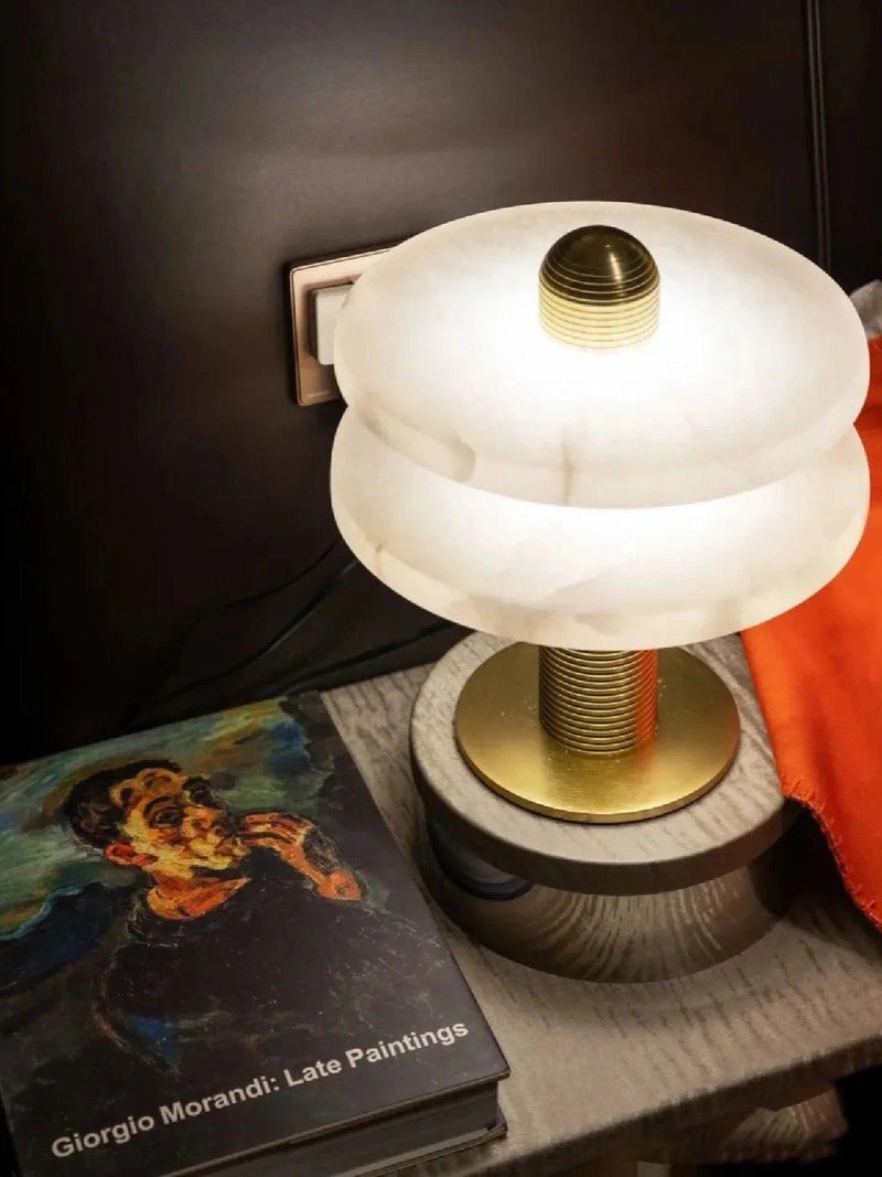 Alabaster Comet Table Lamp-DWHOME