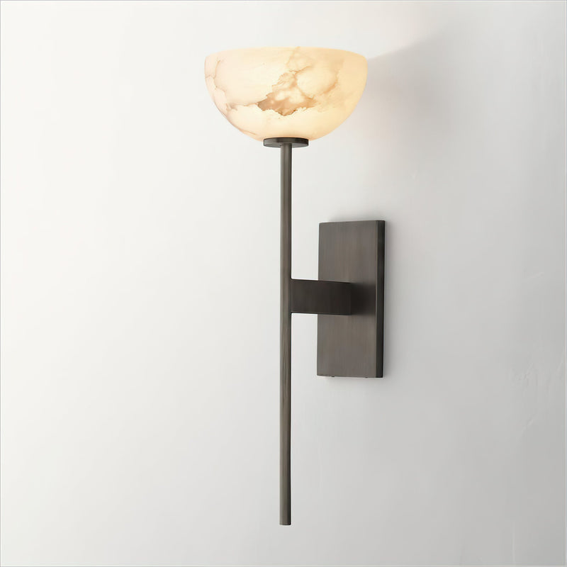 Alabaster Cup Wall Lamp-DWHOME