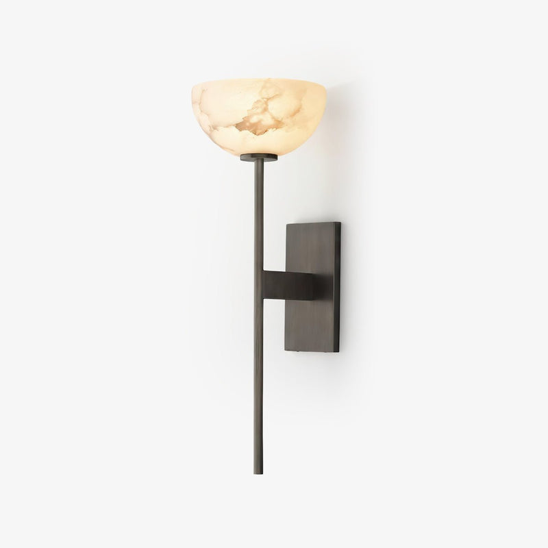 Alabaster Cup Wall Lamp-DWHOME