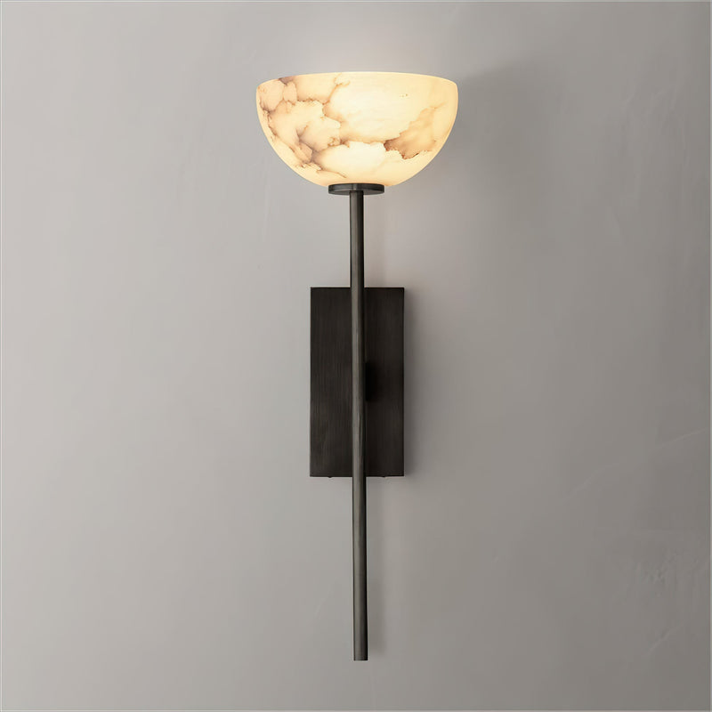 Alabaster Cup Wall Lamp-DWHOME