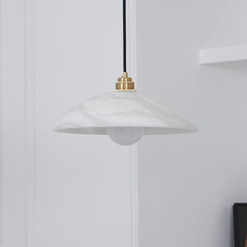 Alabaster Dome Pendant Lamp-DWHOME