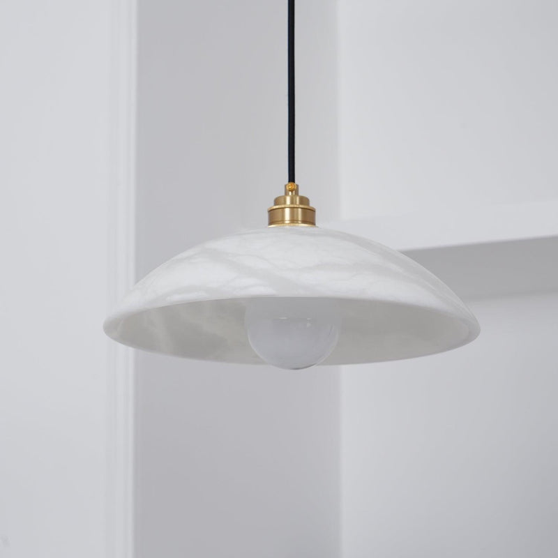 Alabaster Dome Pendant Lamp-DWHOME