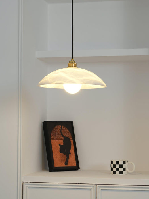 Alabaster Dome Pendant Lamp-DWHOME