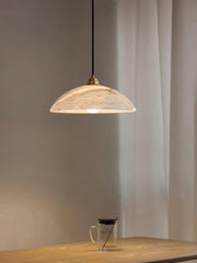 Alabaster Dome Pendant Lamp-DWHOME