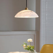 Alabaster Dome Pendant Lamp-DWHOME