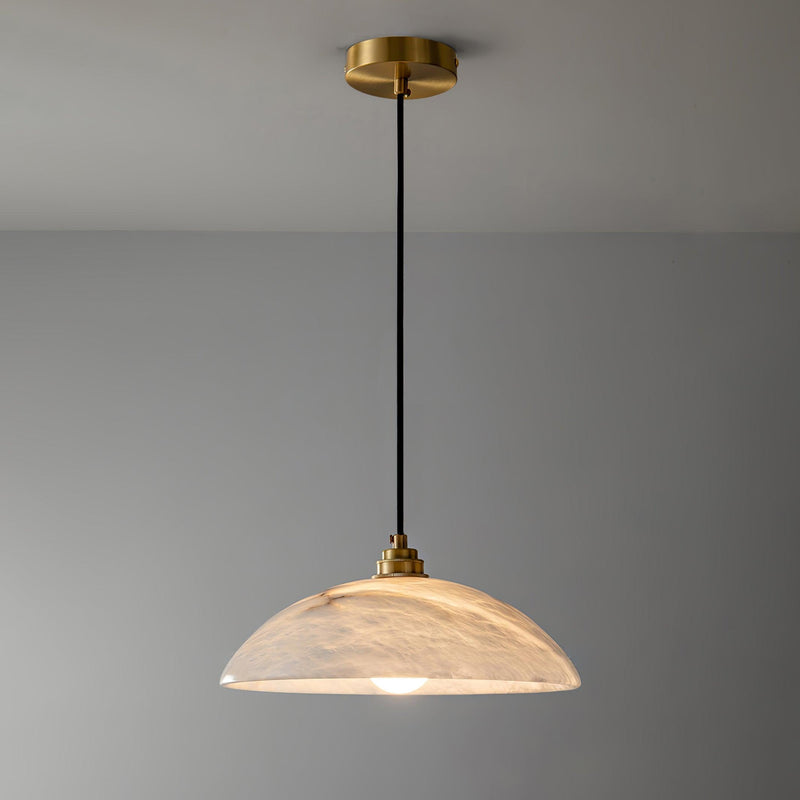 Alabaster Dome Pendant Lamp-DWHOME