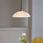 Alabaster Dome Pendant Lamp-DWHOME