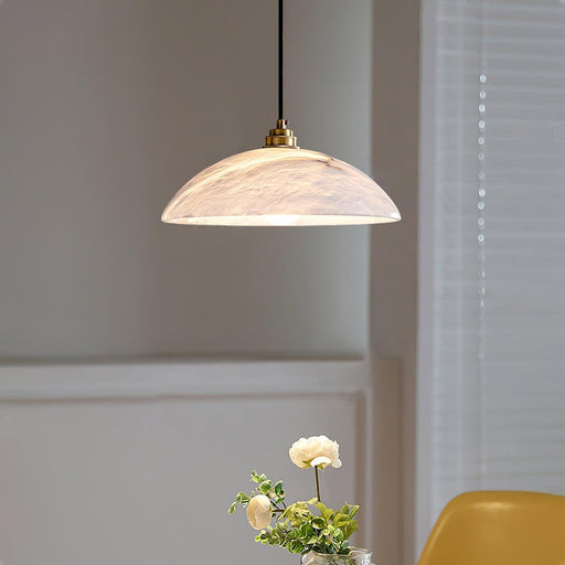 Alabaster Dome Pendant Lamp-DWHOME