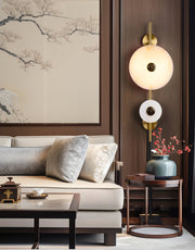 Alabaster Eclipse Wall Light-DWHOME