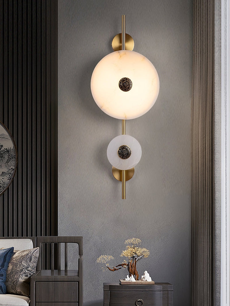 Alabaster Eclipse Wall Light-DWHOME