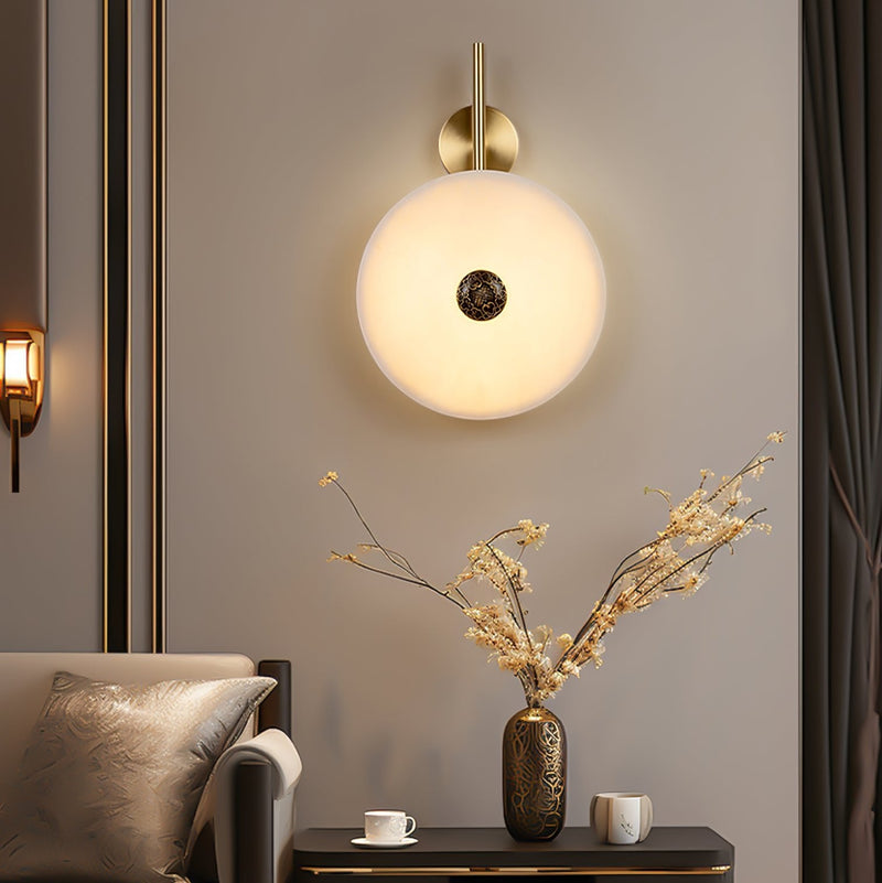 Alabaster Eclipse Wall Light-DWHOME