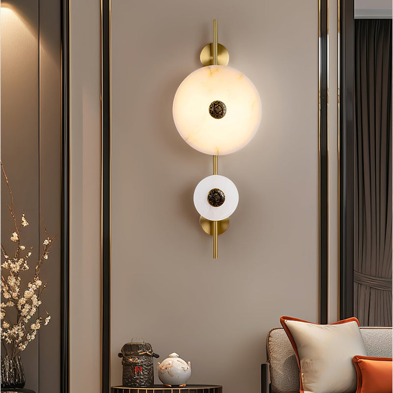 Alabaster Eclipse Wall Light-DWHOME