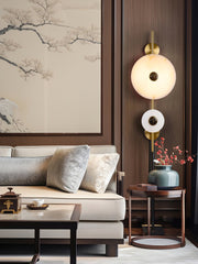 Alabaster Eclipse Wall Light-DWHOME